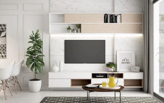 豪華時尚的客廳電視背景墻設計